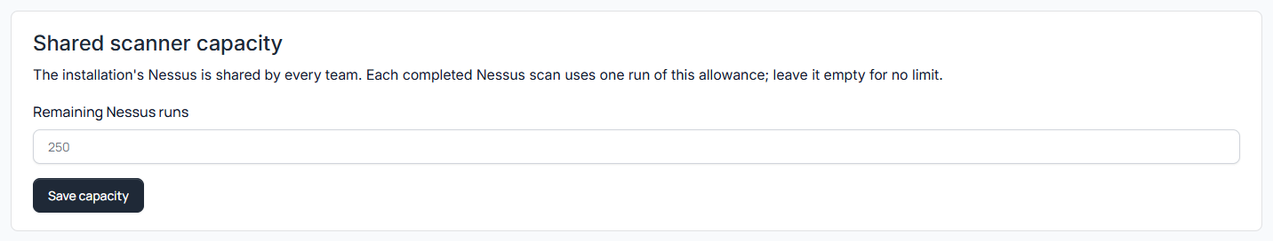 ScanSuite shared scanner capacity