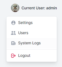 ScanSuite system logs menu entry