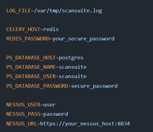 ScanSuite environment file
