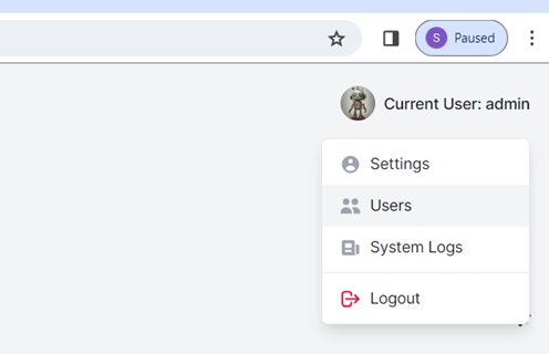 ScanSuite user menu