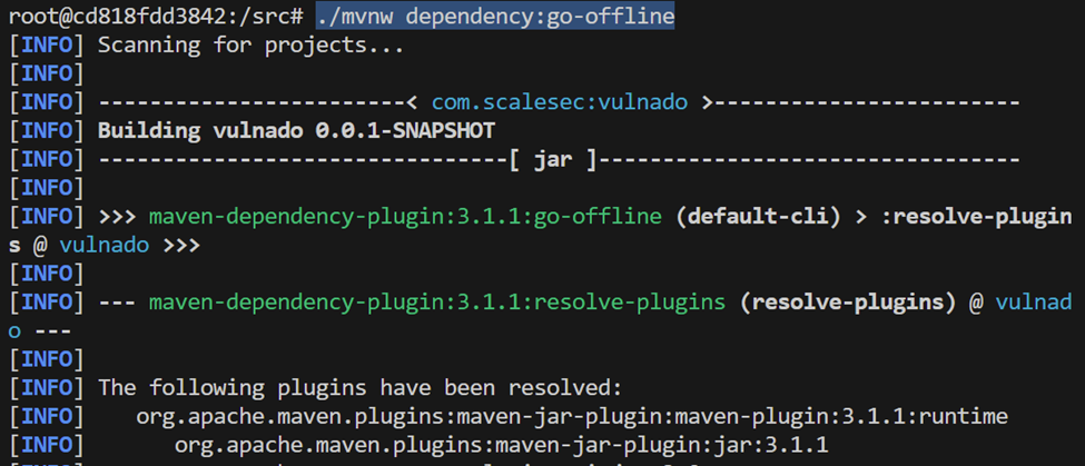 Maven go-offline output